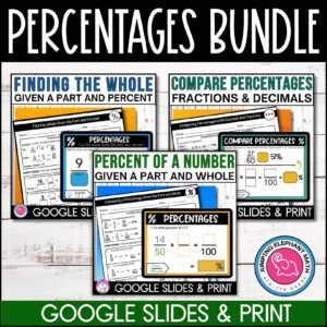 Percentages bundle of resources for math teachers